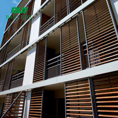 Sun shade aerofoil fixed facades window aluminium louver panel/aluminium louvered on China WDMA