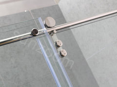 Sunzoom custom glass shower enclosure doors cost is cheapest with curved corner sliding shower door on China WDMA