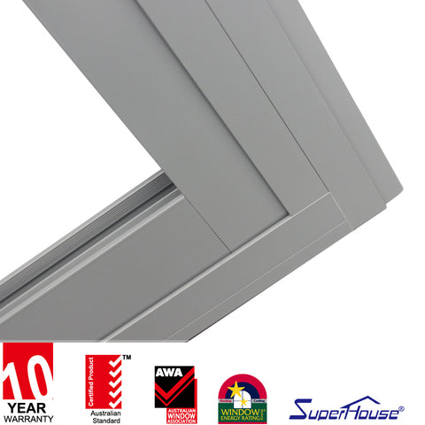 Superhouse aluminium frame unbreakable glass door slide with low price on China WDMA