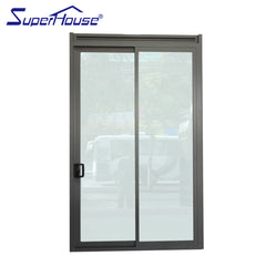 Superhouse aluminium frame unbreakable glass door slide with low price on China WDMA