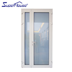 Superhouse fiberglass french doors aluminium bedroom one way glass door with AS2047 on China WDMA