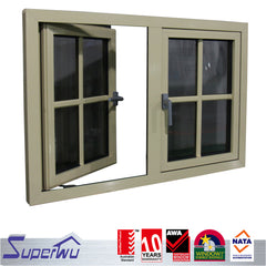 Superwu China Alibaba Supplier single pane aluminum glass casement window on China WDMA