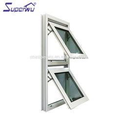 Superwu high quality double glazed aluminium awning windows for commercial use on China WDMA