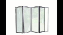 China supplier aluminium folding sliding exterior patio glass doors easy to install on China WDMA