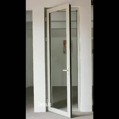 High performance thermal break modern interior exterior aluminum frame glass french doors low door sill on China WDMA