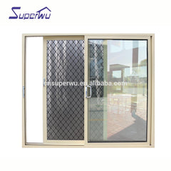 Tempered Glass Sliding Door/Aluminium Frame tempered glass interior Door with Grill Design on China WDMA