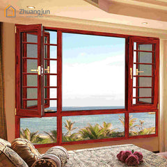 Thermal Break Aluminium Window Frame Double Glazed Tempered Glass Windows