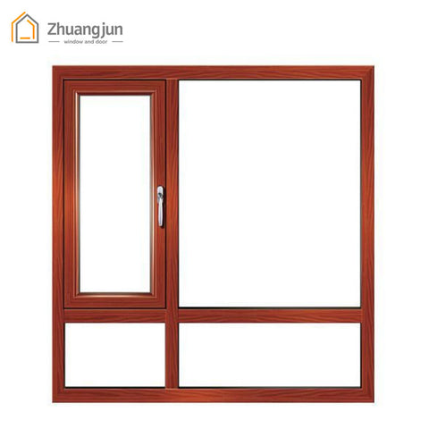 Thermal Break Aluminium Window Frame Double Glazed Tempered Glass Windows