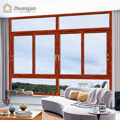 Thermal Break Aluminium Window Frame Double Glazed Tempered Glass Windows