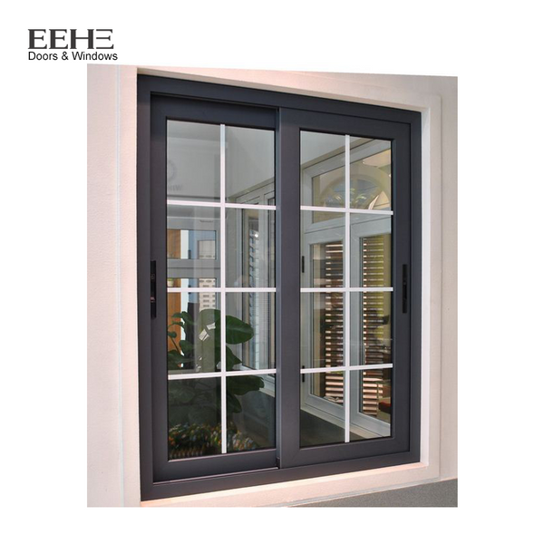 Thermal Break Aluminum Profile Three Track Sliding Window With Inside Grill on China WDMA