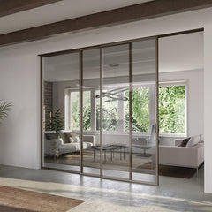 Thermal Insulation Sound Insulation Aluminum Frame Tempered Glass Sliding Door on China WDMA