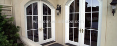 Thermal break exterior door and double panes french aluminum door with lock on China WDMA