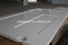 Three panels white paint stained pine wood insulated sliding barn door slab for bottom roller system on China WDMA