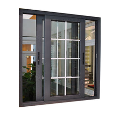 Tinted Tempered Glass Sliding Windows Simple Iron Windows Grills Design Modern House Sliding Window on China WDMA