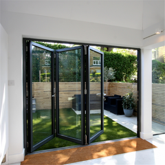 Top quality residential interior usage bifold aluminum door cost price with customized 3 track design on China WDMA