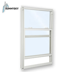 Top selling vinyl edge single pane upvc lifespan double hung mechanism window on China WDMA