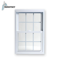 Top selling vinyl edge single pane upvc lifespan double hung mechanism window on China WDMA