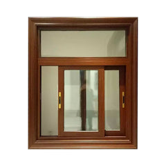 Top window factory aluminum triple 3 tracks channel interior sliding window on China WDMA