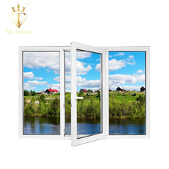 Topwindow Australia Russia Hurricane Impact French Casement Sliding Glaze Openable Windows UPVC PVC Double slide window on China WDMA