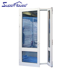 Triple glazed glass Son-mother french doors aluminum swing door on China WDMA