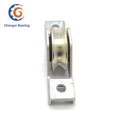 U or V groove white or golden Zinc plated curved sliding gate track and wheel sliding gate roller D48/58/68/78/98mm on China WDMA