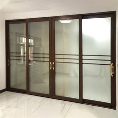 Automatic Glass Doors Sliding Aluminum Sliding Interior Doors With Insert Blinds For Villa Project White Aluminum Sliding Doors