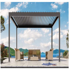 Modern Aluminum Motorized Automatic Outdoor Pergola Waterproof With Curtain Pergola