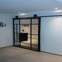 Glass Barn Doors Modern Style Sliding Tempered Frosted Sliding Barn Door Exterior With Aluminum Barn Sliding Door