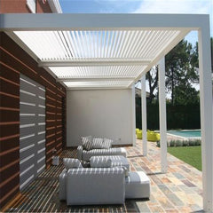 Opening Roof System Pergola Waterproof New Electric Adjustable Roof Garden Aluminum Outdoor aluminum Pergola