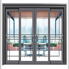 Soft Closing Sliding Door System  Certification Front  Aluminum Bedroom Sliding Door With Double Glazed 96x80 Sliding Door