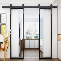 Pocket Patio Door Rustic Steel 8Ft/10Ft Frame Glass Pocket Door Aluminum Steel Glass Frame Pocket Sliding Glass Doors