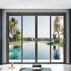 Aluminum Sliding Doors Prices 20% Discount Soundproof Triple Glaze Glass Doors Sliding For home Sliding Doors Exterior