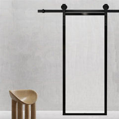 Barn Door For House  Large Glass Tempered Small Barn Door With Alloy Aluminum Hardware Track Kit  Barn Door With Window