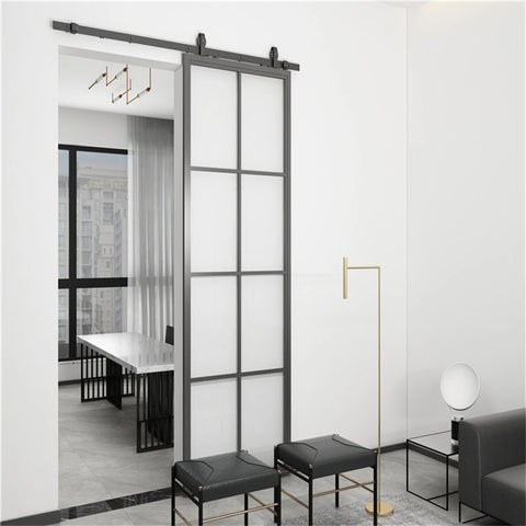 Exterior Glass Pocket Door French Style Fireproof Steel Hidden Pocket Sliding Door Security Automatic Double Pocket Door