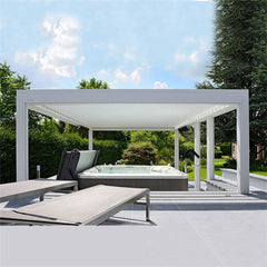 Modern Aluminum Motorized Automatic Outdoor Pergola Waterproof With Curtain Pergola