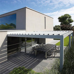 New Outdoor Motorized Retractable Skylight System Waterproof Aluminum Louver Aluminum Pergola