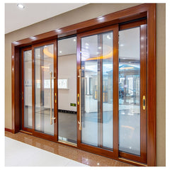 Remote Control Open Sliding Door Home Thermal Break Door Sliding System Aluminum Profile  Automatic Sliding Door Price