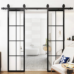 Barn Door Modern High Quality Safety Sliding Tempered Barn Door Interior White With High Duty Barn Glass Shower Door