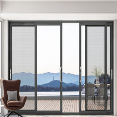 Shock Absorber Sliding Door Aluminum Modern Design Glass Chinese Sliding Door Stacker Soft Close Sliding Door