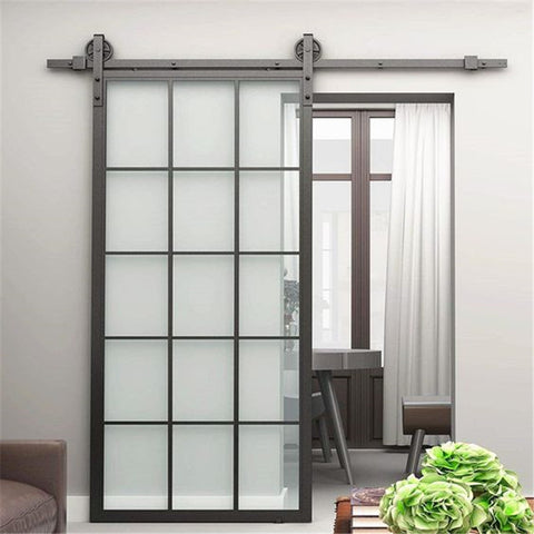 Exterior Barn Door For Sunroom Tempered Glass Classic Room Tempered Interior Pocket Door With Aluminum Pocket Door Slide Cabinet