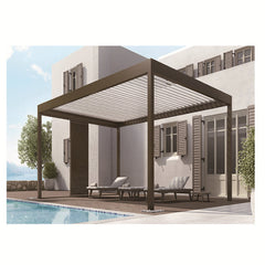 Aluminum Motorized Solar Shade Electric Sunroof Garden Pergola automatic Sunroof Electric Shutter Ceiling Pergola