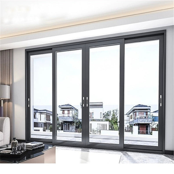 Aluminum Double Glass Sliding Door Frame Glass Automatic Aluminum Sliding Door Operator For Residential House Aluminum Exterior