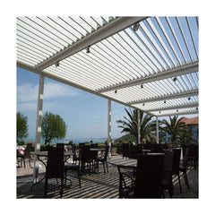 New Factory Modern Design Bioclimatic Aluminum Louvre Roof Pergola With Side Curtain Pergola