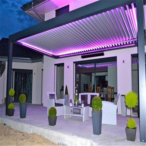 Modern Operable Motorized Customized Waterproof Aluminum Pergolas