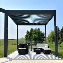 Best Price Customized Adjustable Waterproof Louvered Roof Motorized Aluminum Pergola