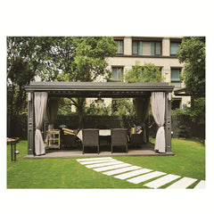 Outdoor Luxury Motorized Motorized Solar Shade Electric Sunroof Garden Pergola automatic Aluminum Waterproof Pergola