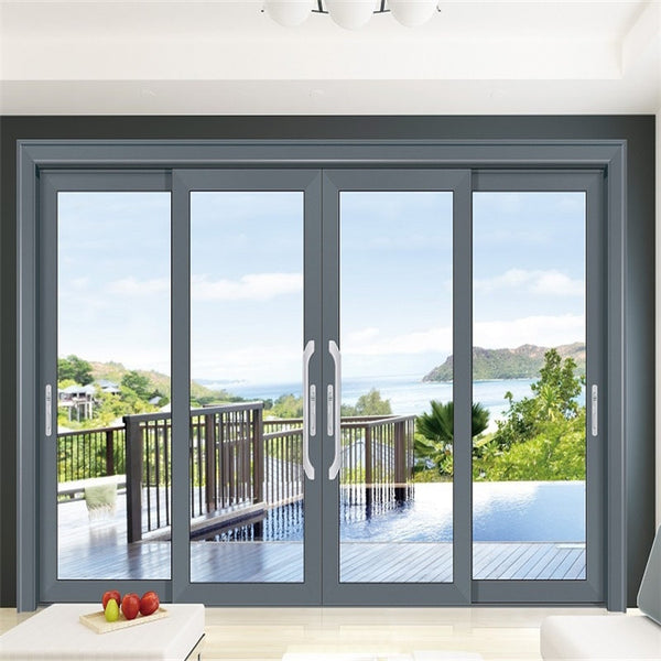 Henderson Sliding Door System Home Aluminum Alma Sliding Door Double Toughened Glass Wire Mesh Sliding Door