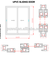 UPVC sliding window, Plastic sliding window, Vertical Sliding Window UPVC two panels horizontal open plastic sliding window on China WDMA