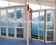 UPVC white frame five panels folding patio doors prices on China WDMA