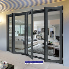 USA&Australia style soundproof veranda bifold doors,double glazed bi fold doors on China WDMA on China WDMA